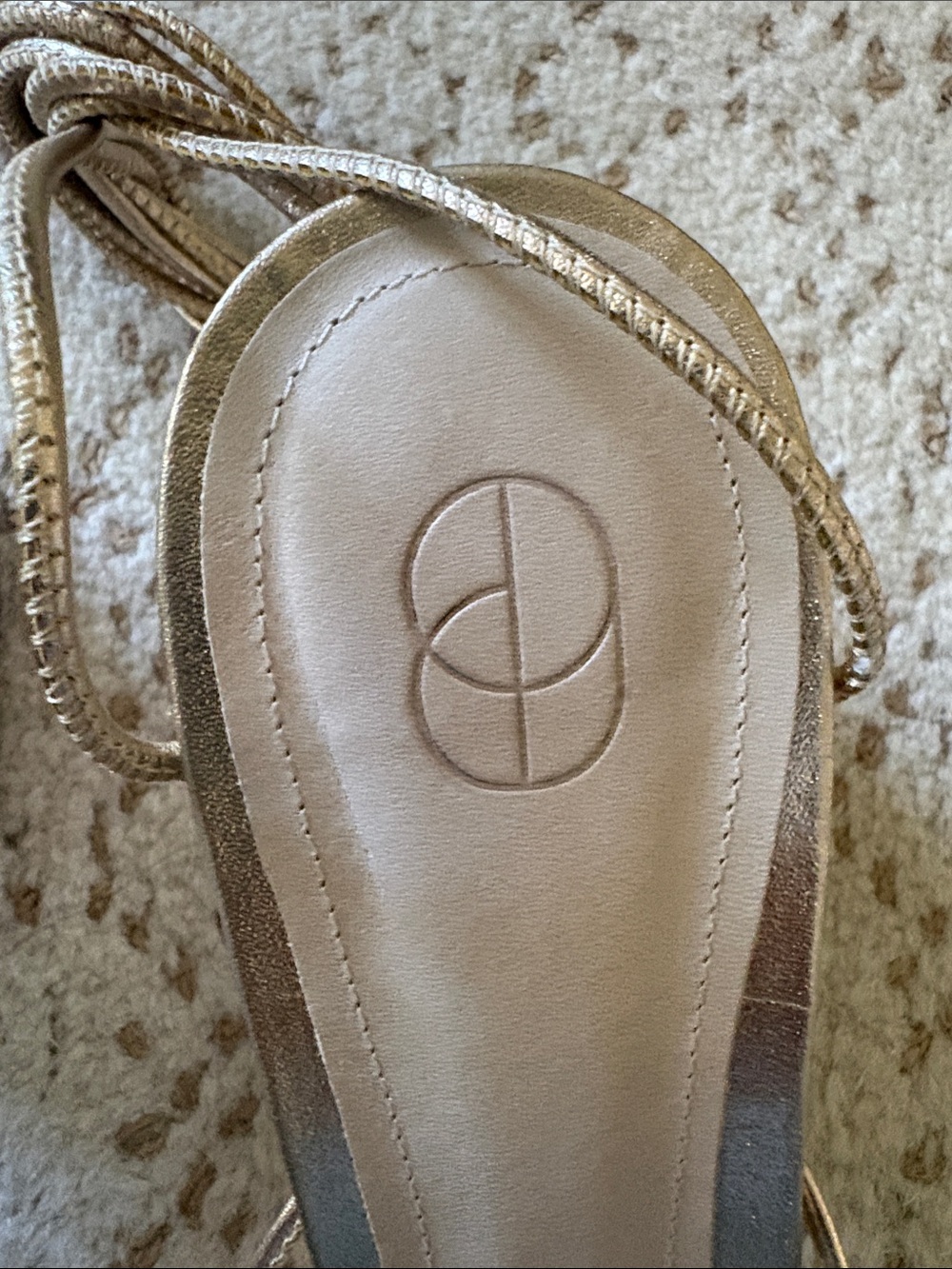 PORTE & PAIRE Metallic Leather Sandals Size 9 - Picture 8 of 13